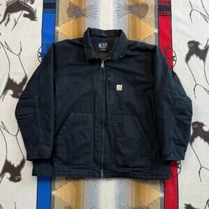 Carhartt 0C4293-M Mens Gray Loose Fit Sherpa Lined Work Jacket Size 3XL